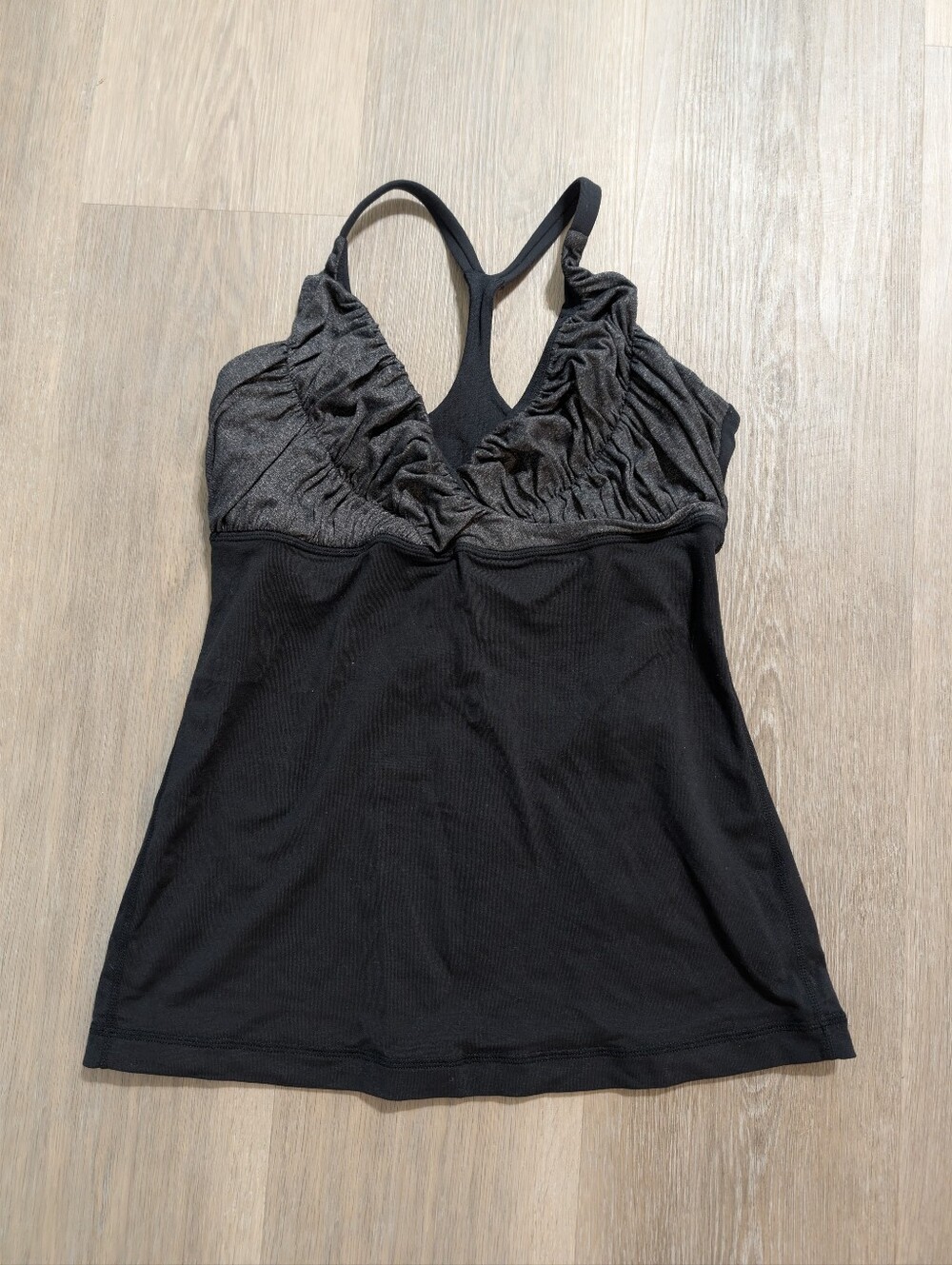Lululemon Black & Charcoal Racerback Tankini Top - 6 - Preloved